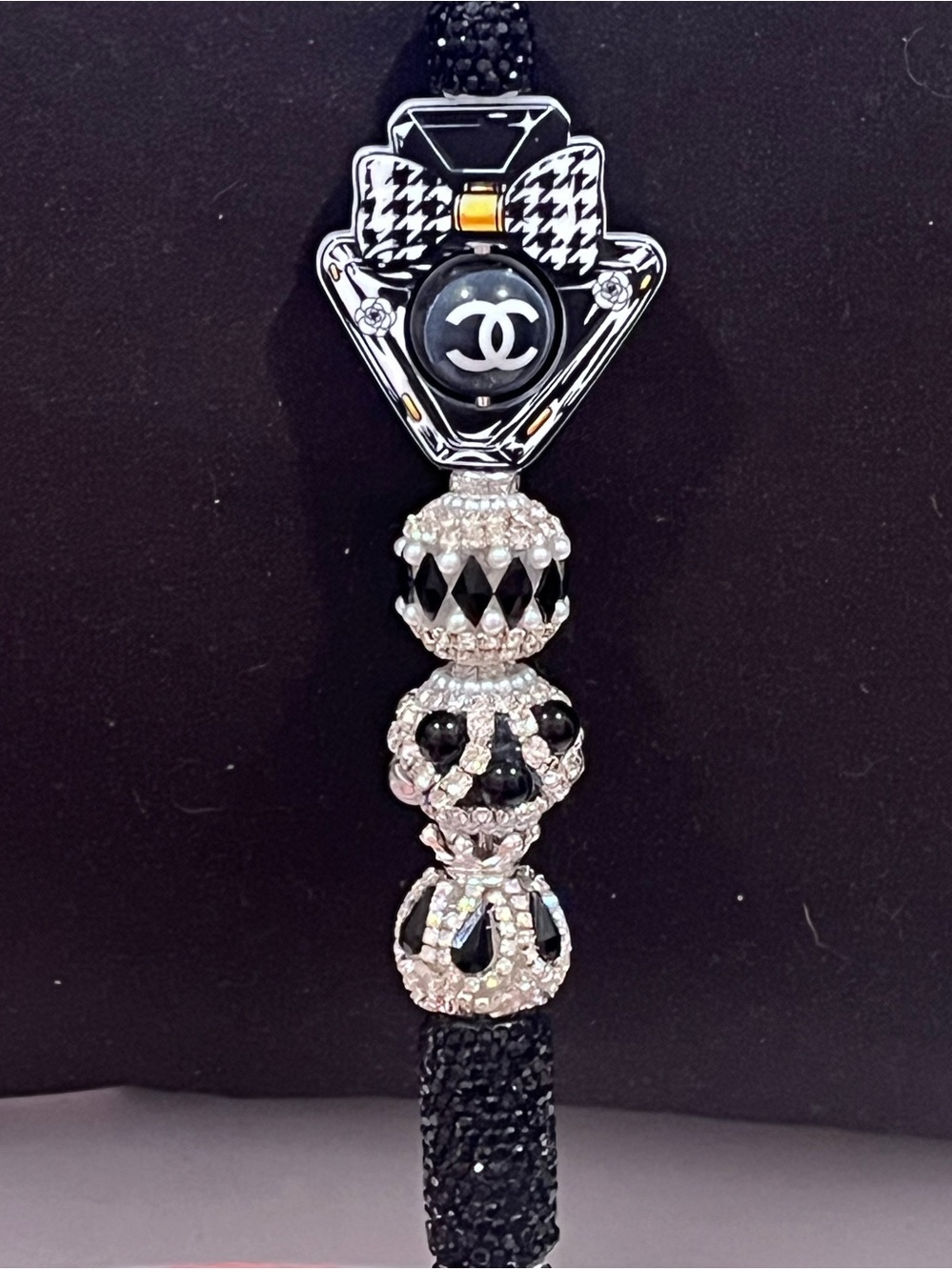 Rare Chanel purfume focal fidget fancy beaded pen